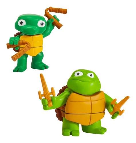 Raph & Mikey Tortugas Ninja Caos Mutante Tmnt Turtle Tots