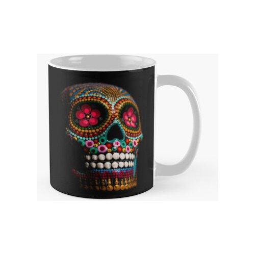 Taza Calavera De Azúcar Pintada Calidad Premium