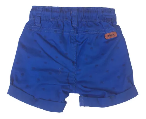 Bermuda Bebe Niño Azul Pillin