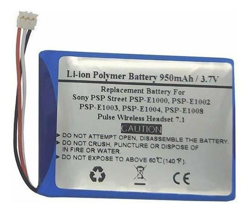 Bateria 3.7v 950mah Pulse Headset 7.1, Psp-e1000, Psp-e1002