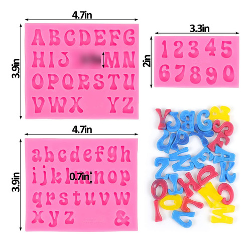 Molde De Silicona Mity Rain Letras Mayúsculas Y Minúsculas Color