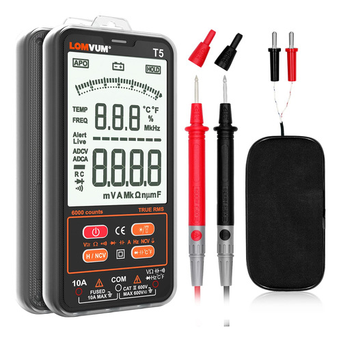 Lomvum Multímetro Digital De  Cuentas Trms Multímetro Por.