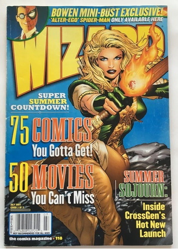 Revista De Comics Y Cibe: Wizard #118. July 2001