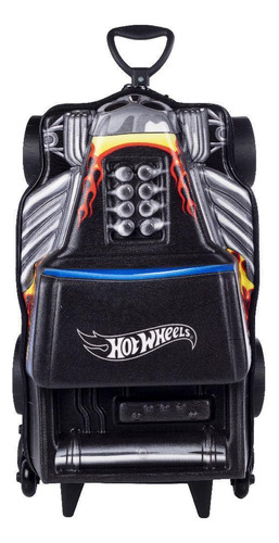 Mochila Hot Wheels 3d De Rodinhas Escolar Infantil Meninos