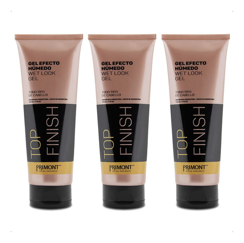 Primont Kit 3u Top Finish Gel Efecto Húmedo Wet Look 220g