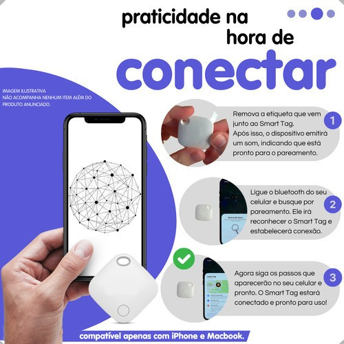 Smart Air Tag Compativel Find My Airtag Gps Rastreador