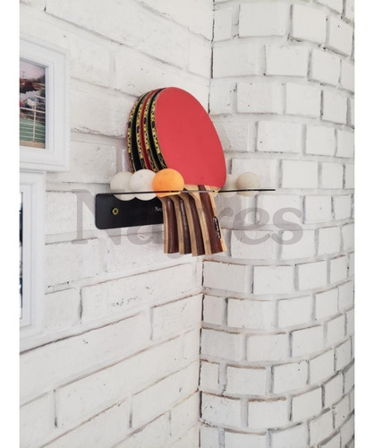 Soporte Pared Paleta Y Pelota De Ping Pong Diseño Nayres :)