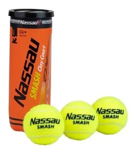 Pelotas Tenis Paddle Tubo X3 Nassau Tenis Smash Clay Count
