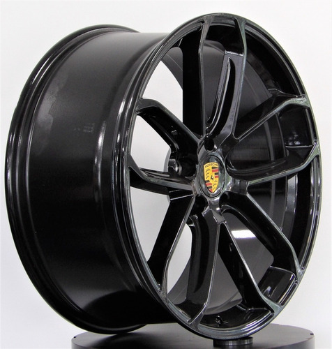 Rodas Raw C69 Porsche Cayenne Gts 22x10 5x130 (jogo) +bicos Cor Preto Brilhante