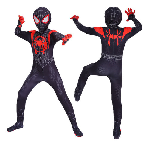 Traje De Spiderman Cosplay Adultos Medias Miles Morales2023