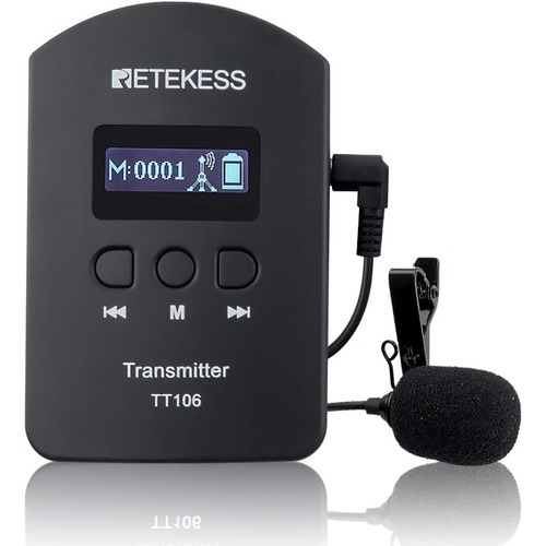 Transmisor De Guía Turística Retekess Tt106 Con Micrófono La