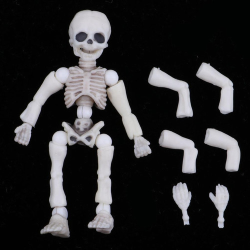 De Acción De Muñeca Esquelética En Miniatura De 5,4 Cm,
