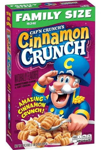Cereal Captain Cap'n Crunch Cinnamon Crunch 549g Family Size
