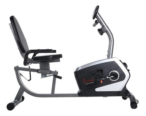 Bicicleta estática Sunny Health & Fitness SF-RB4616 horizontal color gris y negro