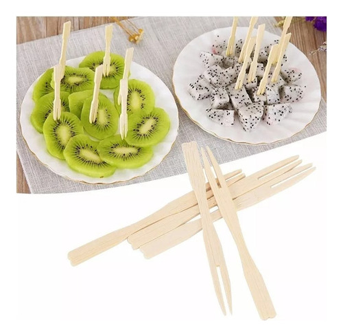 Tenedor De Postre De Bambú Desechable Para El Hogar, 800 Uni