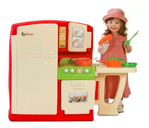 Imagen 10 de 10 de Cocina Kichinet Cocinita Infantil Rotoys Heladera Microondas