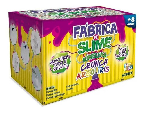 Imagem 1 de 2 de Fábrica De Slime - Crunch Arco Íris - Art Kids