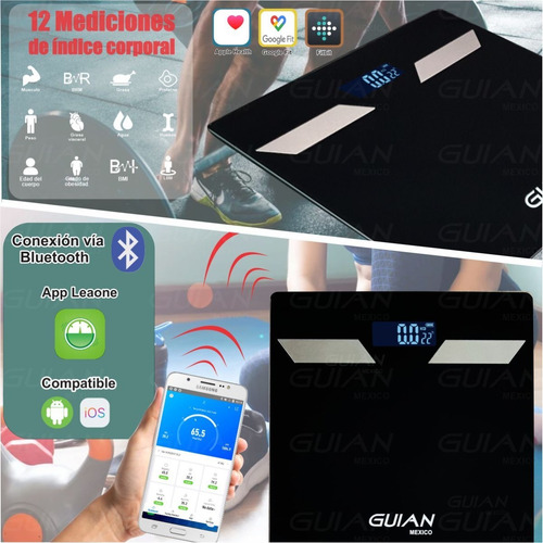 Bascula Digital Inteligente Bluetooth Corporal App Leaone