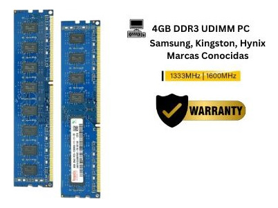 Memoria Ram 4gb Ddr3 1600 Mhz Para Pc Marcas Importadas  (Reacondicionado)