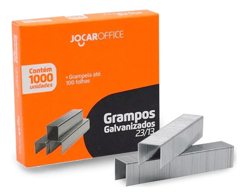 Grampo 23/13 Para Grampear 70 A 100 Fls Galvanizado C/1000un