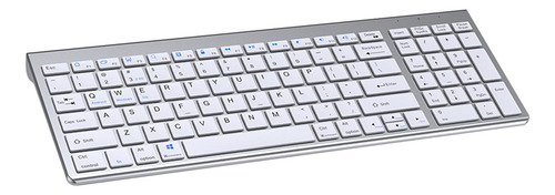 Teclado Inalámbrico Inalámbrico Con Cable Usb Plata