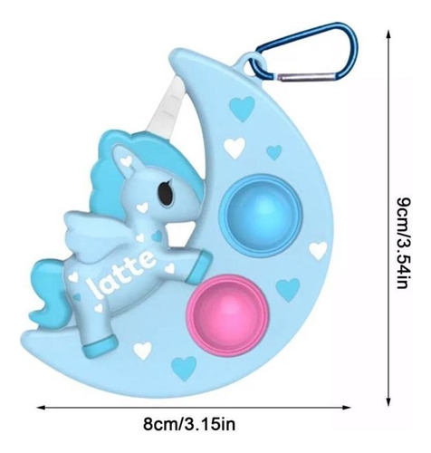 Simple Dimple Unicórnio Azul Fidget Toy Pop Bubble Sensorial