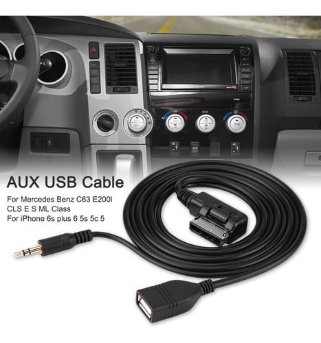Imagen 6 de 10 de Cable Adaptador Usb Aux Para Mercedes Benz C63 E200l