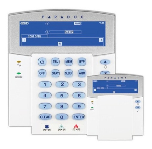 Teclado Paradox Clabeado Lcd 32 Caracteres 2 Particiones K35