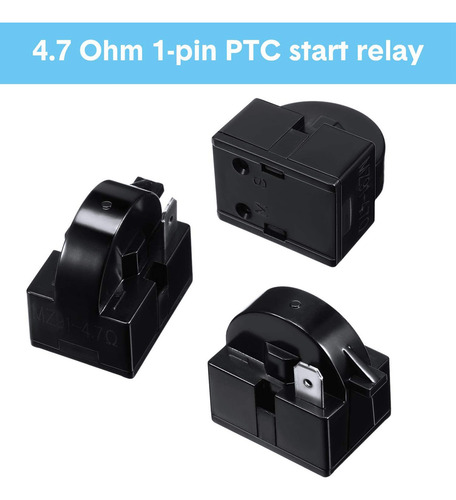 2 Relés Ptc Qp2-4.7, Relé De Refrigerador De 1 Pin Y 6750c-0