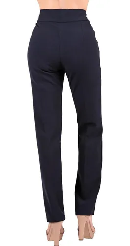 Pantalón Vestir Mujer Stfashion Azul 79304060 Spandex