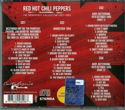 Red Hot Chili Pepper - Broadcast Collection 91-95 4cds Imp