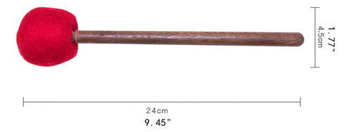 Baquetas De Percusión De Fieltro De Lana, 24 Cm X 4,5 Cm