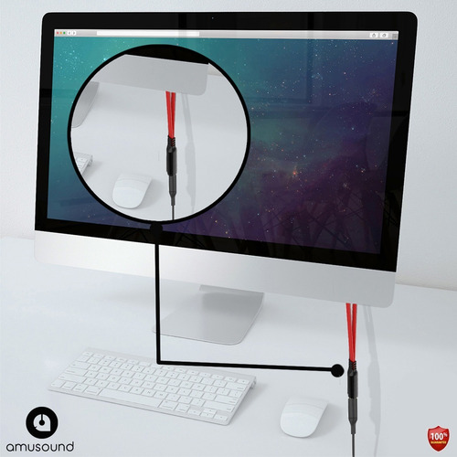 Adaptador Splitter Convertidor 3.5mm Micrófono Audífono Pc