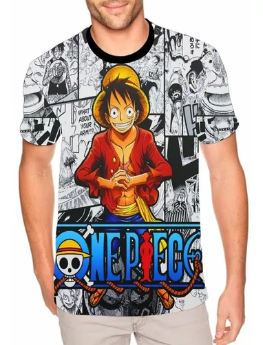 Camiseta camisa Blusa anime One Piece Monkey D Luffy Gear 5 Anime Mangá  modelo tamanhos adulto e infantil