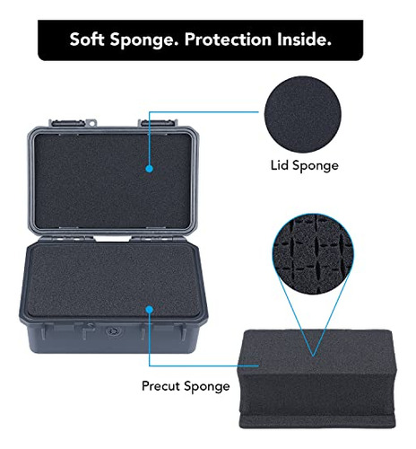 Mini Caja Rígida Seca Con Espuma 16.5 X 10 X 6.9 Cm Ip66