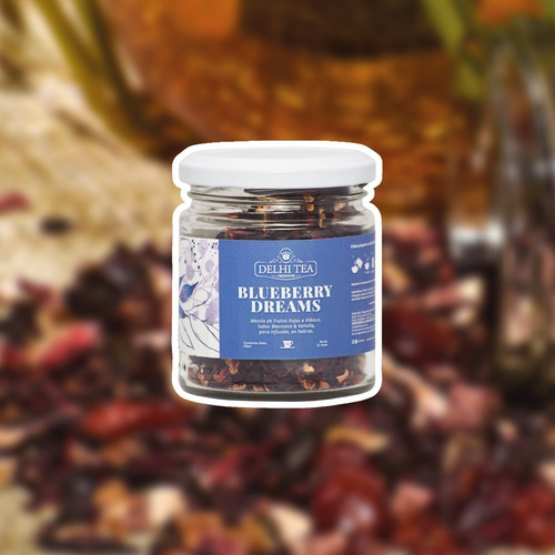 Imagen 3 de 6 de Te Hebras Delhi Tea Premium Frasco Blueberry Dreams
