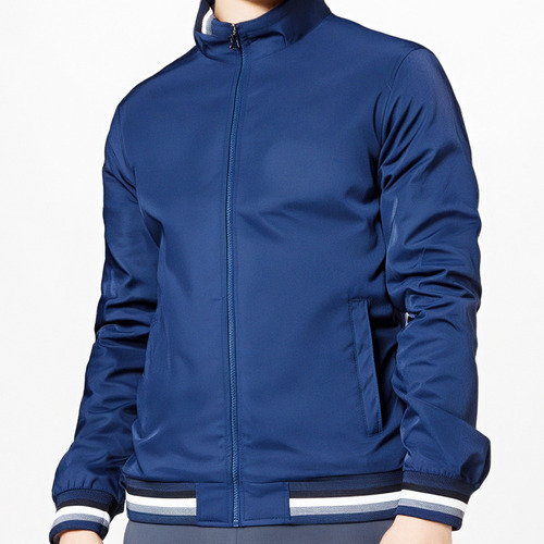 Chaqueta De Bomber Casual Para Hombre Con Cuello De Pie