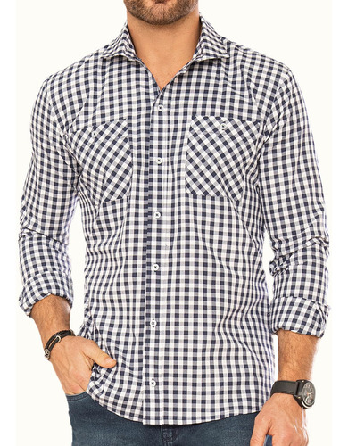 Camisa Juan Azul Para Hombre Croydon