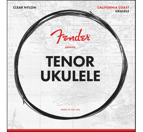 Juego De Cuerdas Fender Para Ukulele Tenor Color Transparente Tamaño Ukelele Tenor