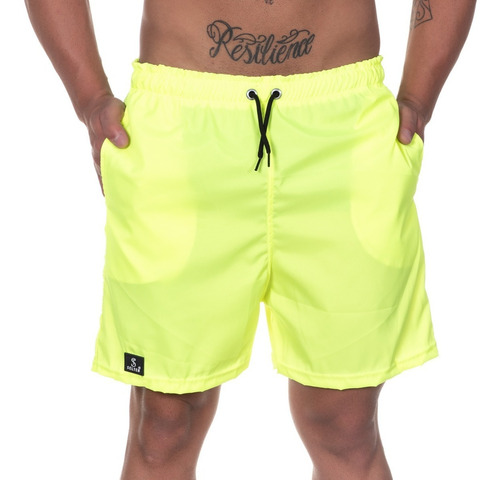 Short Verde Neon Florescente Masculino Mauricinho Moda Verão