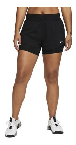 Shorts W Nk One Df Mr 3in 2n1 Short Gym Mujer  Negro