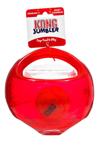 Pelota Con Asa Y Sonido Kong Jumbler Ball  L / X L - Colores