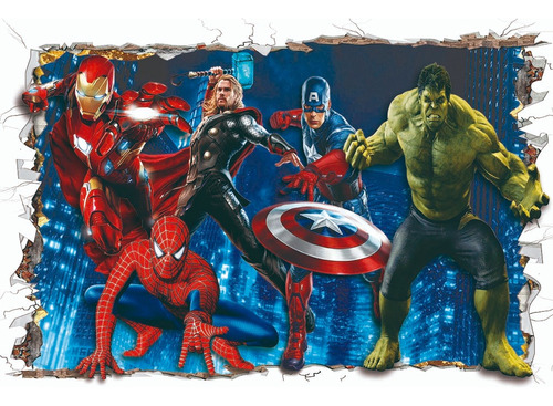 Vinilo Decorativos Fotomurales Avengers, Los Vengadores