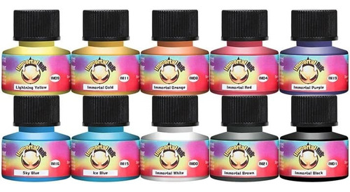Tinta De Tatuaje Inmortal 10 Tintas De Color (s12) 5 Ml C/u