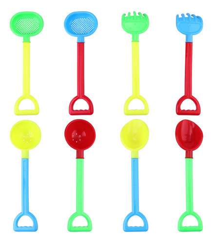 Mini Palas De Arena De Plástico Para Niños, 8 Unidades