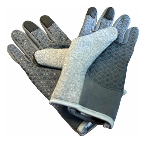 Guantes Neopreno Touch Celular Moto Bici Antideslizante Gris