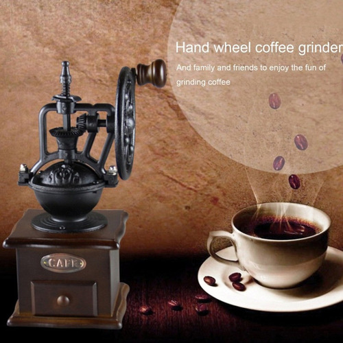Moedor De Café Manual, Estilo Antigo Com Cabo De Ferro