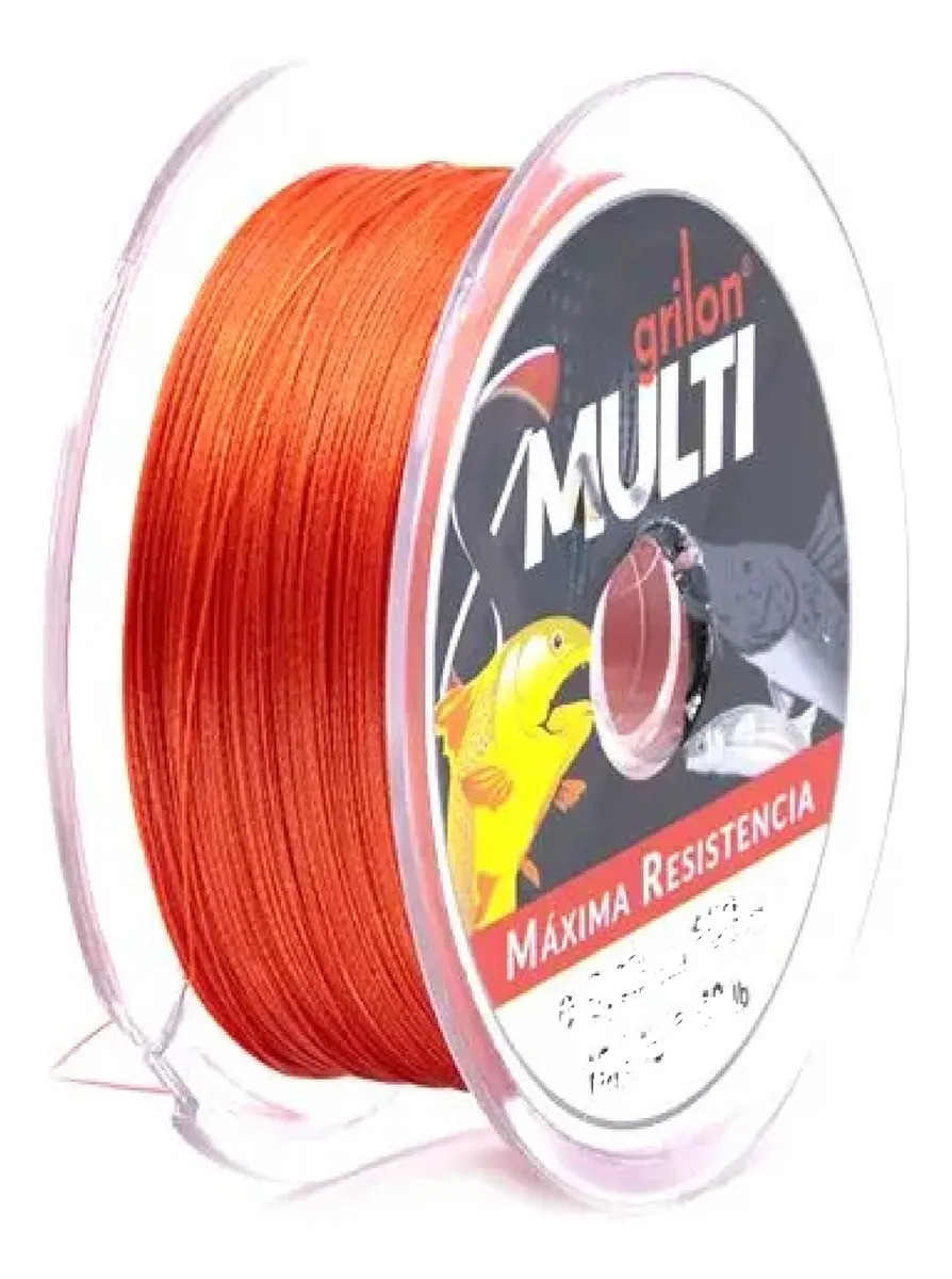 Multifilamento De Pesca Grilon 8 Hebras X 100 Mts !!! Color 0.30 Naranja