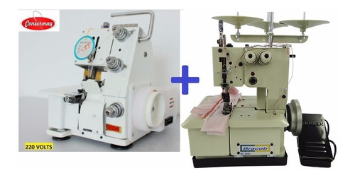 Máquina Costura Overlock + Galoneira Semi Industrial