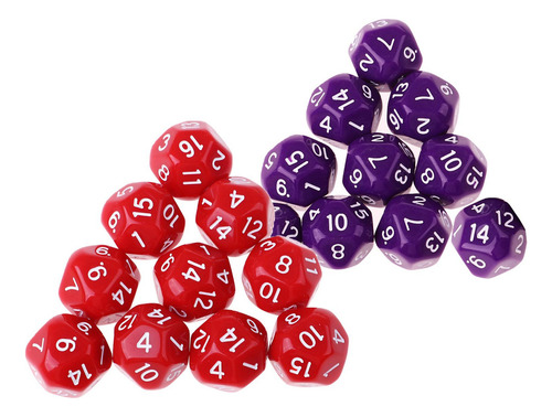 Paquete De 20 Troqueles Acrílicos De 6 Caras, 16 Mm, Para Ju